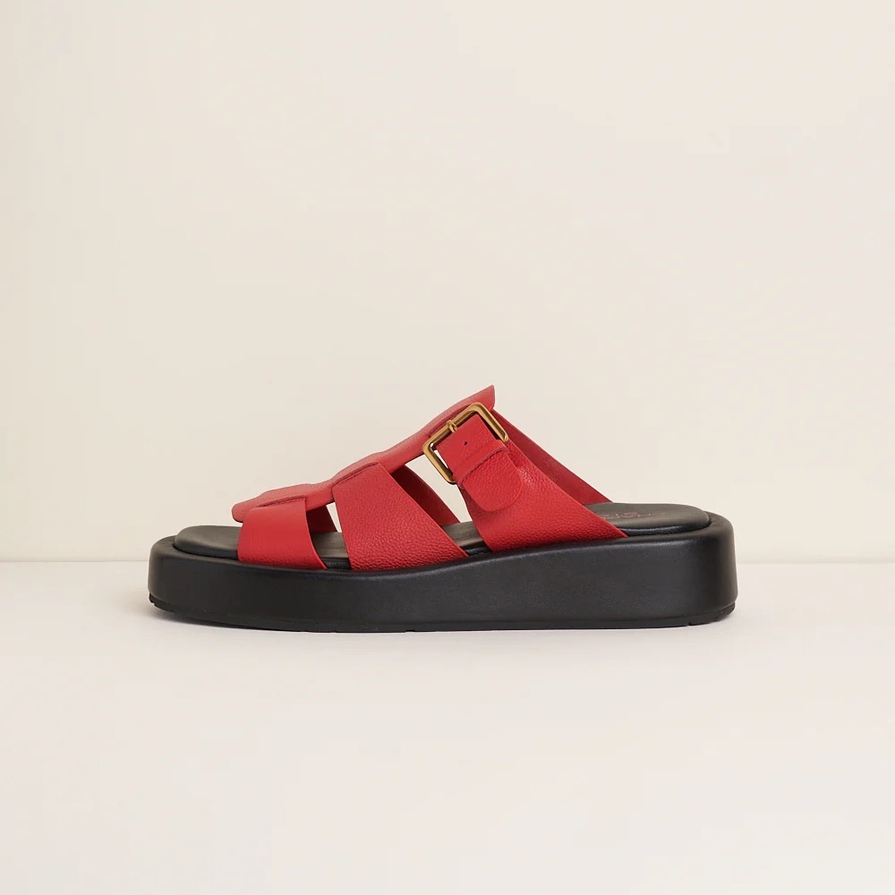 Charlotte Stone Patty Begonia Leather Platform Sandals